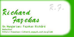richard fazekas business card