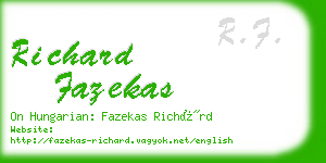 richard fazekas business card